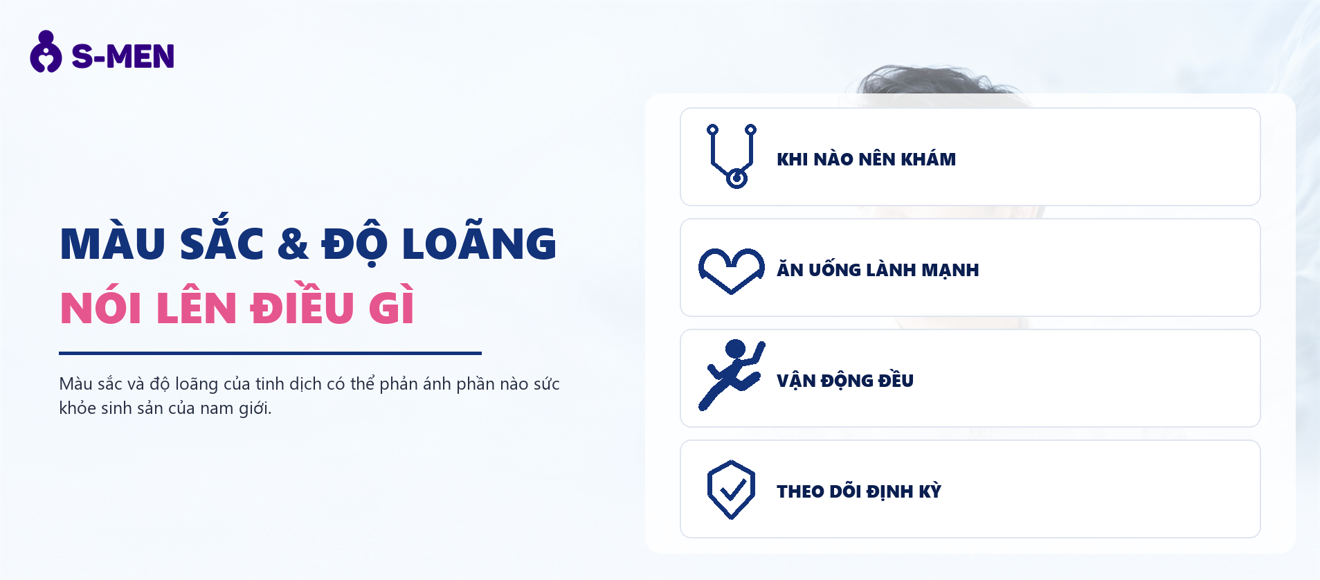 Người đàn ông trầm ngâm, đồ hoạ tinh dịch mờ phía sau