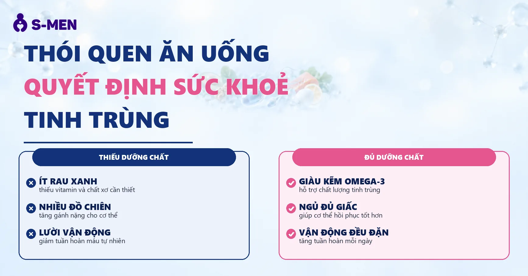 Đồ hoạ tế bào tinh trùng và thực phẩm dinh dưỡng mờ, nền sáng