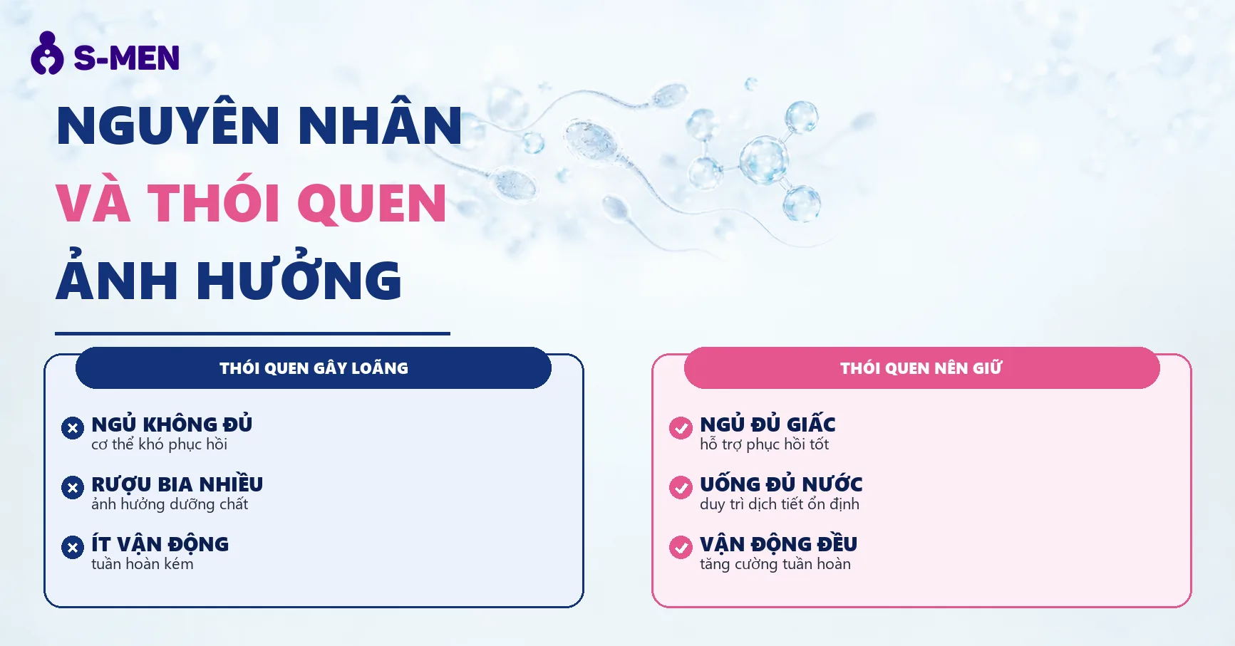 Đồ hoạ tế bào tinh trùng và phân tử kẽm bán trong suốt, nền sáng