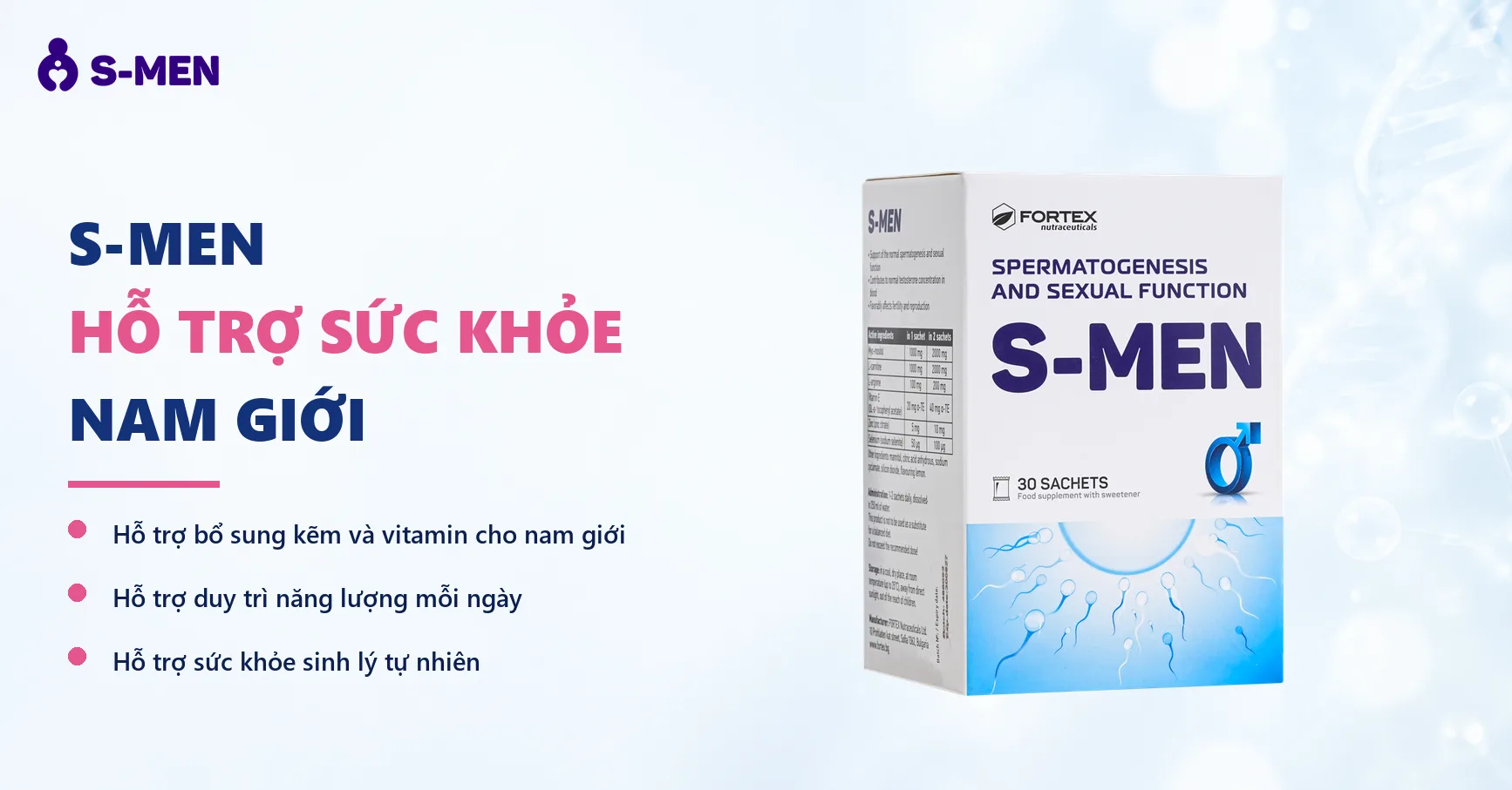 Nền sáng, quầng năng lượng và chuỗi DNA mờ bên phải