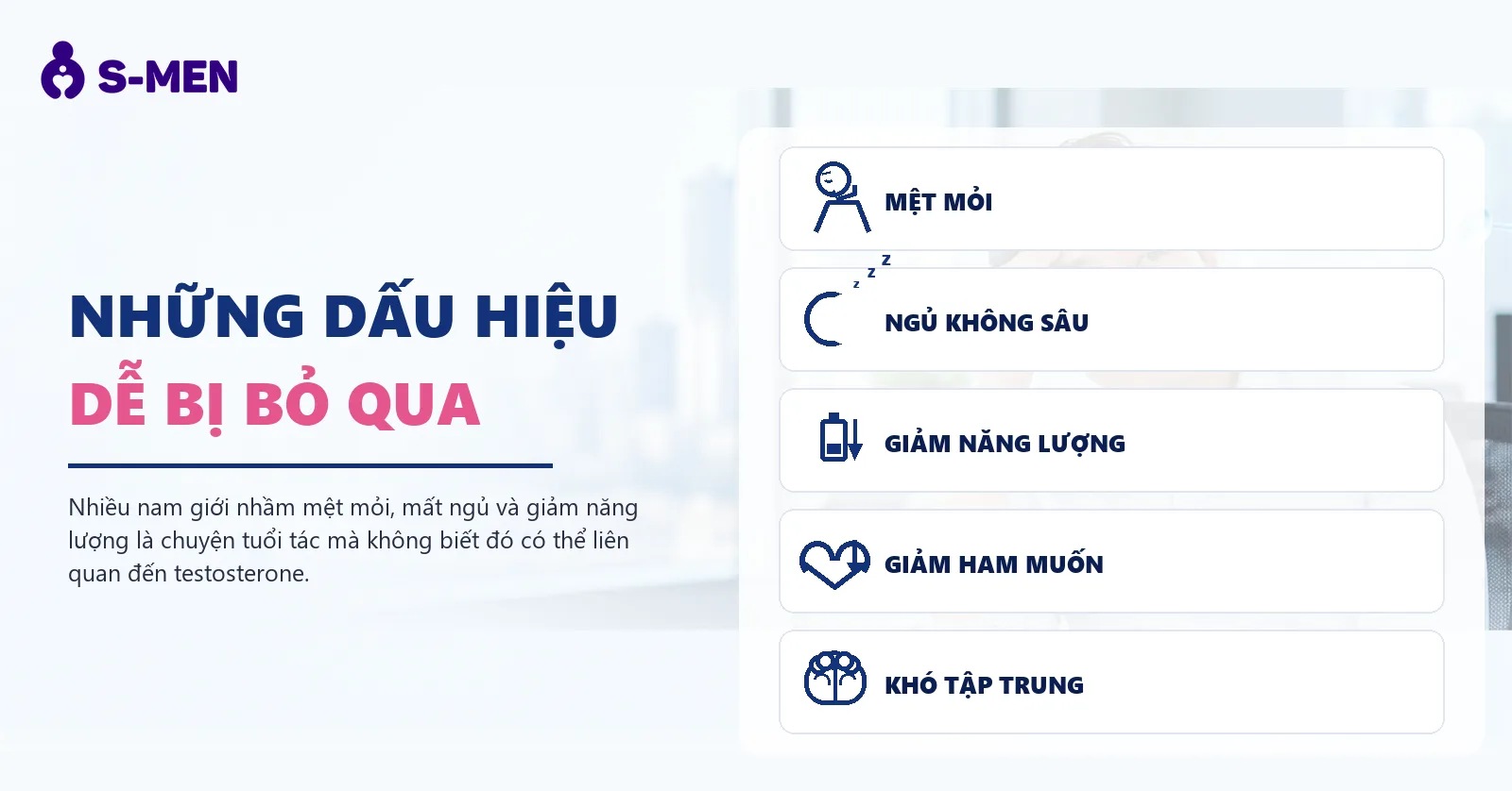 Người đàn ông mệt mỏi bên bàn làm việc, đồ hoạ phân tử mờ