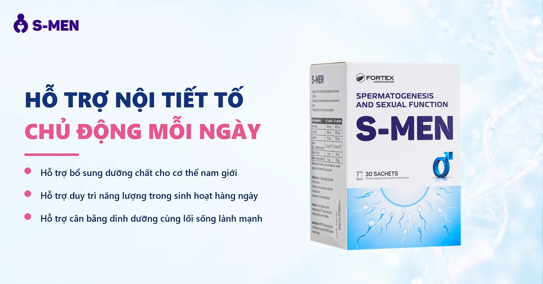 Nền sáng, quầng năng lượng và chuỗi DNA mờ góc phải
