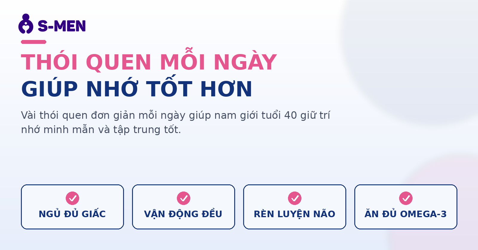 Người đàn ông trung niên mỉm cười tự tin, phía sau có hình bộ não phát sáng mờ