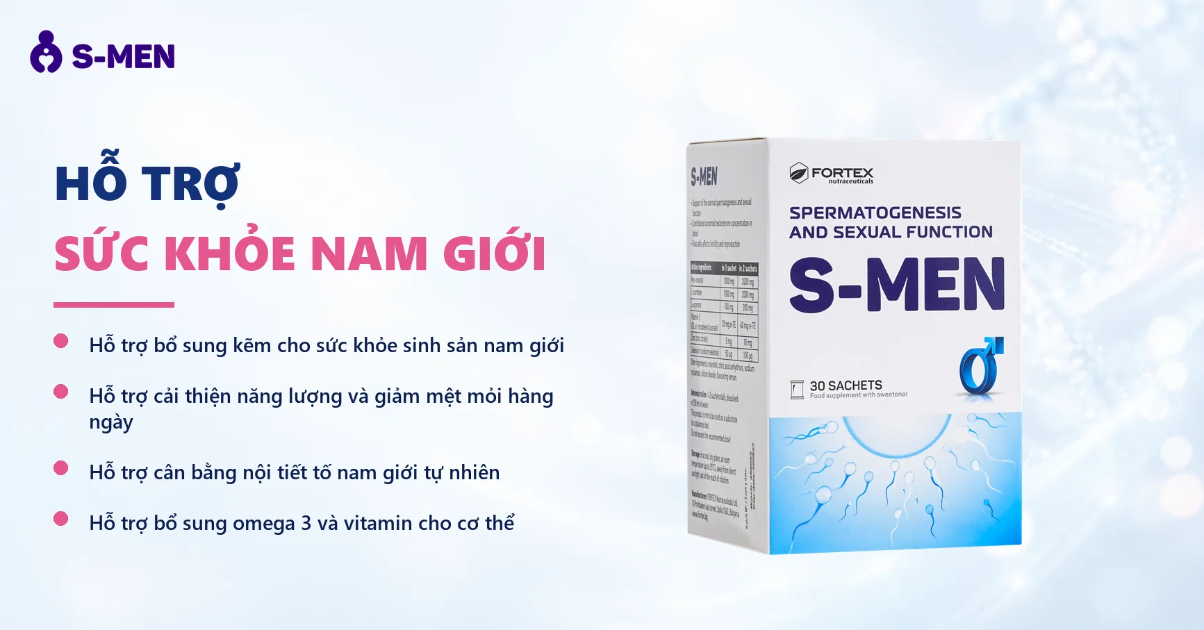 Nền sáng, quầng năng lượng và chuỗi DNA mờ nửa bên phải
