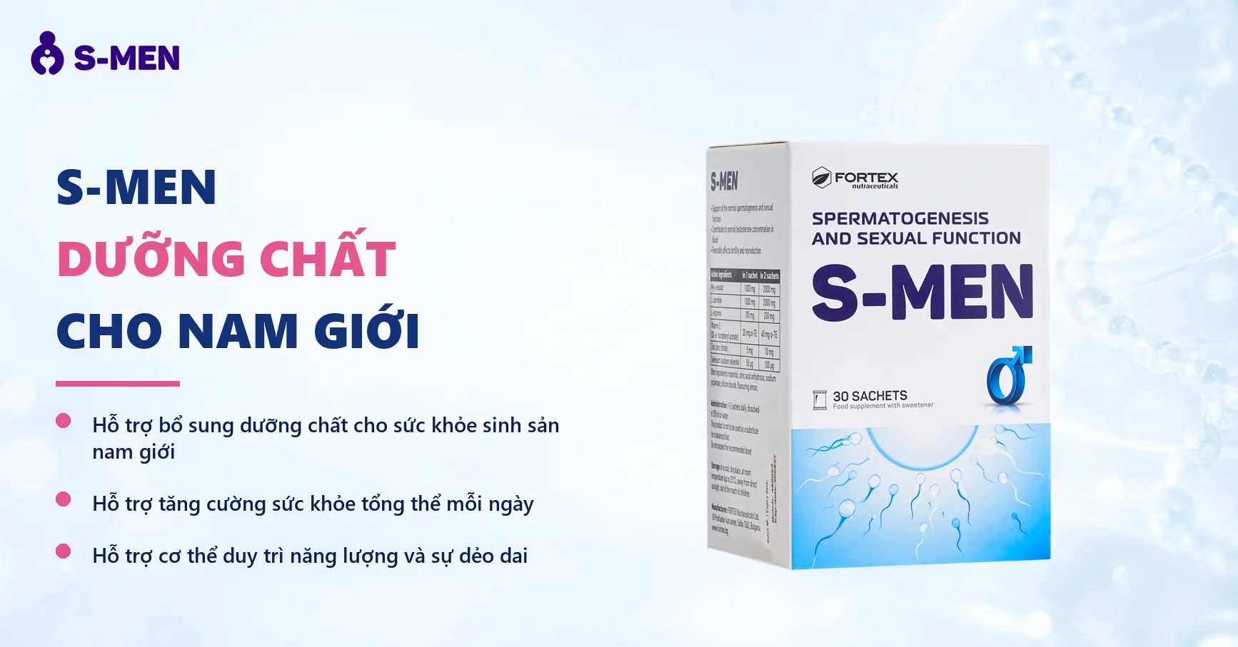 Nền sáng tối giản, chuỗi phân tử và vòng năng lượng mờ bên phải