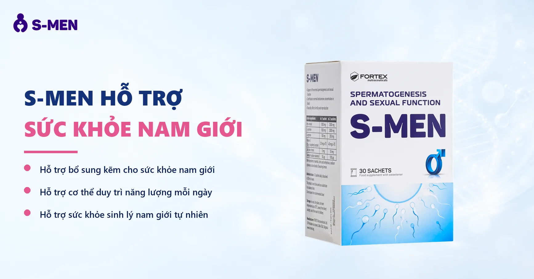Nền sáng, quầng năng lượng và chuỗi DNA mờ bên phải